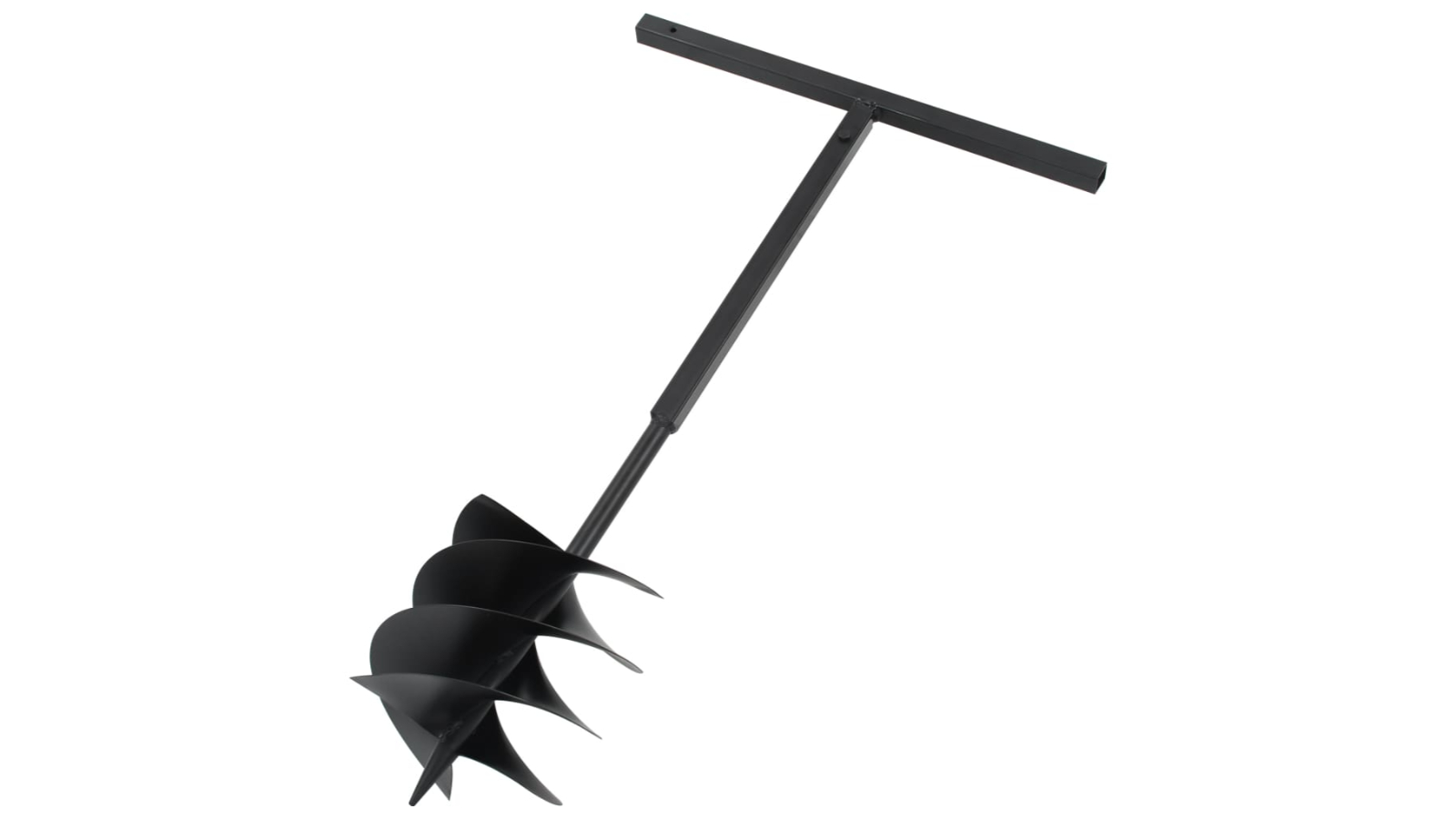 vidaXL Steel Black 25cm Ground Drill with Handle