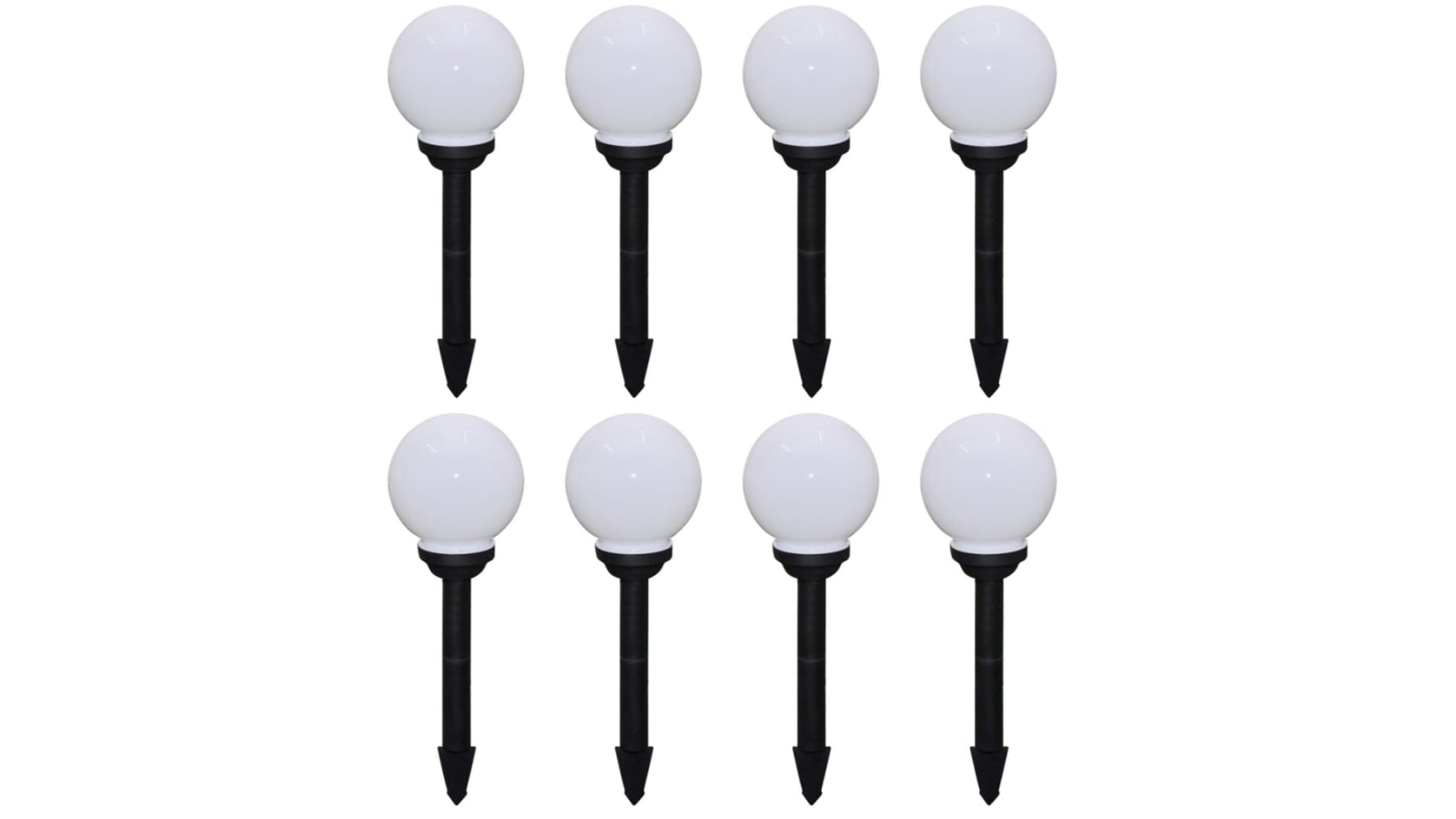 vidaXL Outdoor 8 Piece Ground Spike Pathway LED Lamps - 15cm