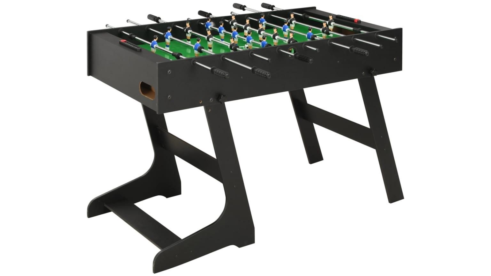 vidaXL 121 x 61 x 80cm Folding Football Table - Black