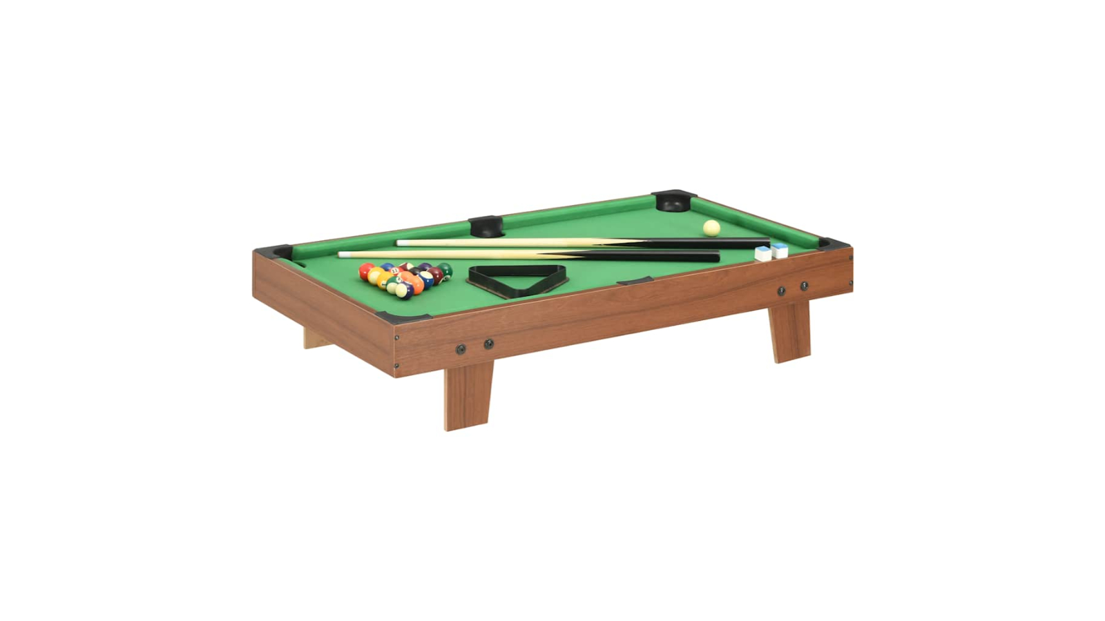 vidaXL 92 x 52 x 19cm 3ft Mini Pool Table - Brown/Green