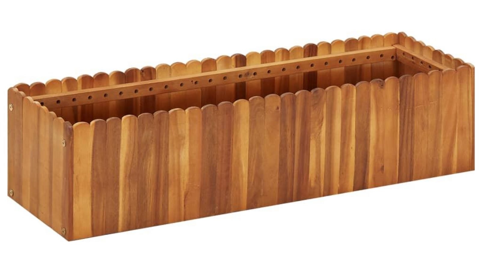 vidaXL Solid Acacia Wood Garden Raised Bed - 100x30x25cm