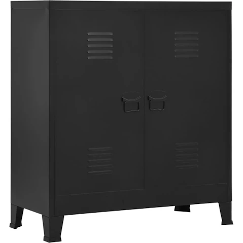 vidaXL Filing Cabinet Industrial Black Steel - 90 x 40 x 100cm