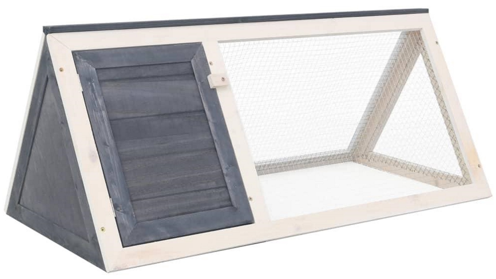 vidaXL Animal Rabbit Cage Grey Wood Harvey Norman