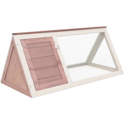 vidaXL Animal Rabbit Cage - Brown Wood