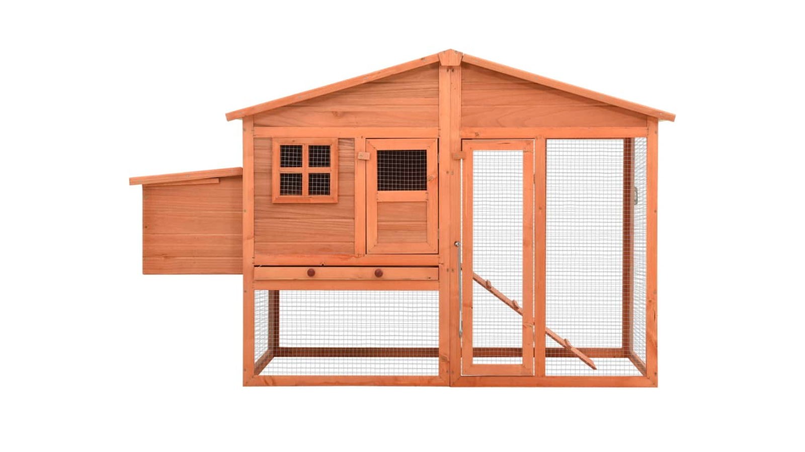 vidaXL Solid Fir Wood Chicken Coop with Nest Box