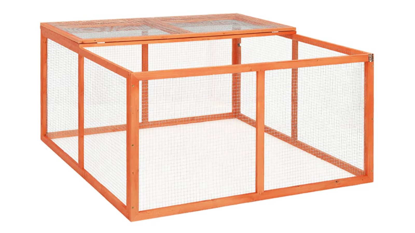 vidaXL Solid Firwood Rabbit Hutch - 124 x 120 x 60cm