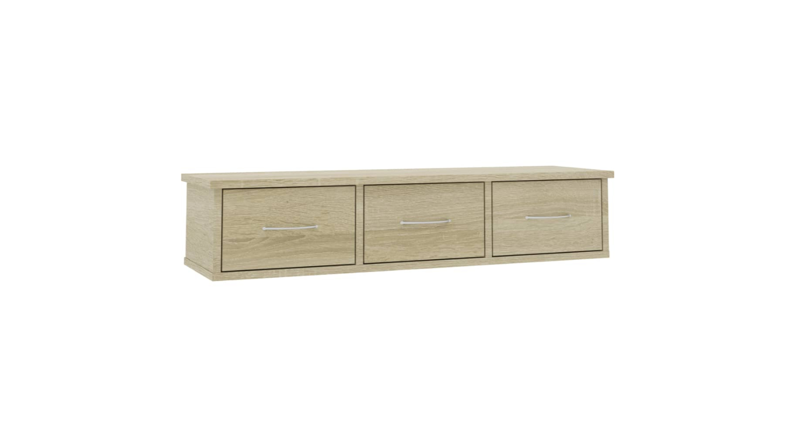 vidaXL Sonoma Oak Engineered Wood 88 x 26 x 18.5cm Wall-Mounted Drawer Shelf