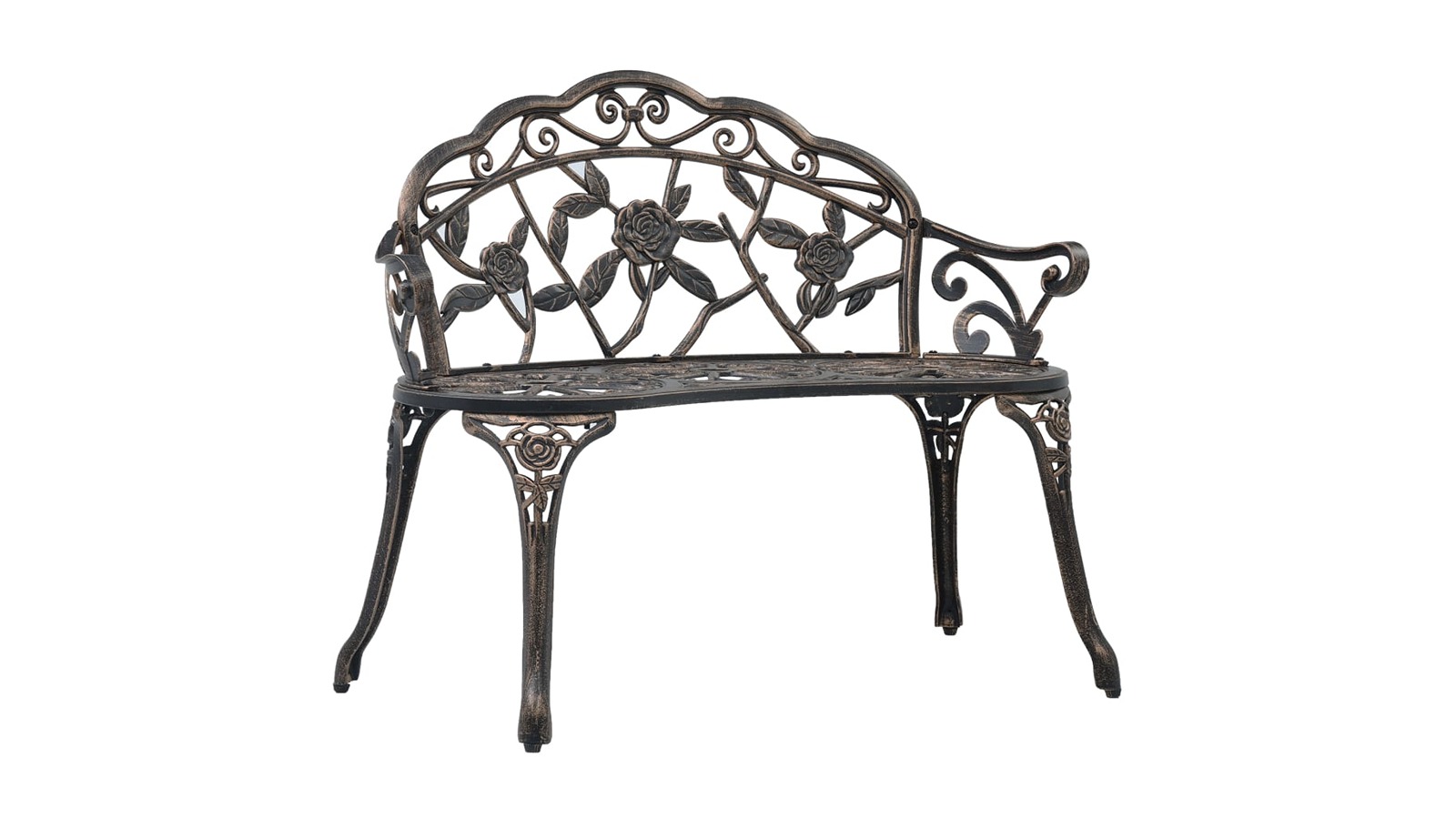 vidaXL Bronze Cast Aluminium 100cm Bistro Bench