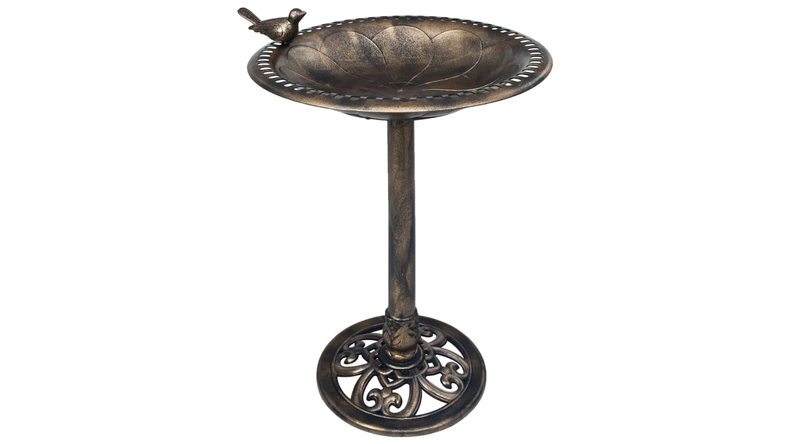 vidaXL Plastic Garden Bird Bath - Bronze