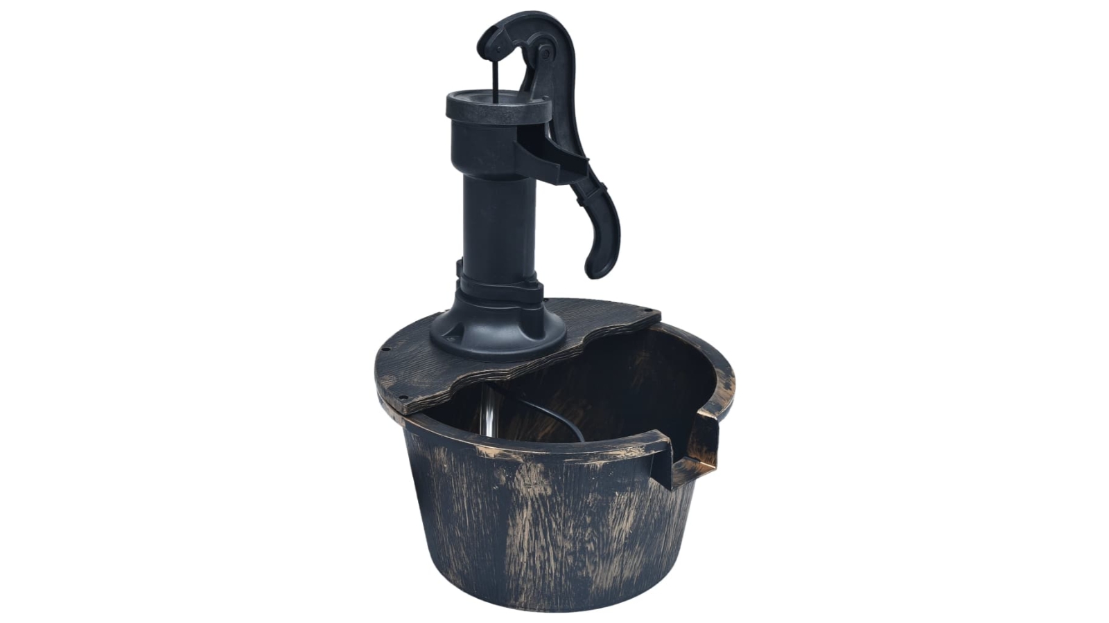 vidaXL Garden Water Fountain Barrel with Pump