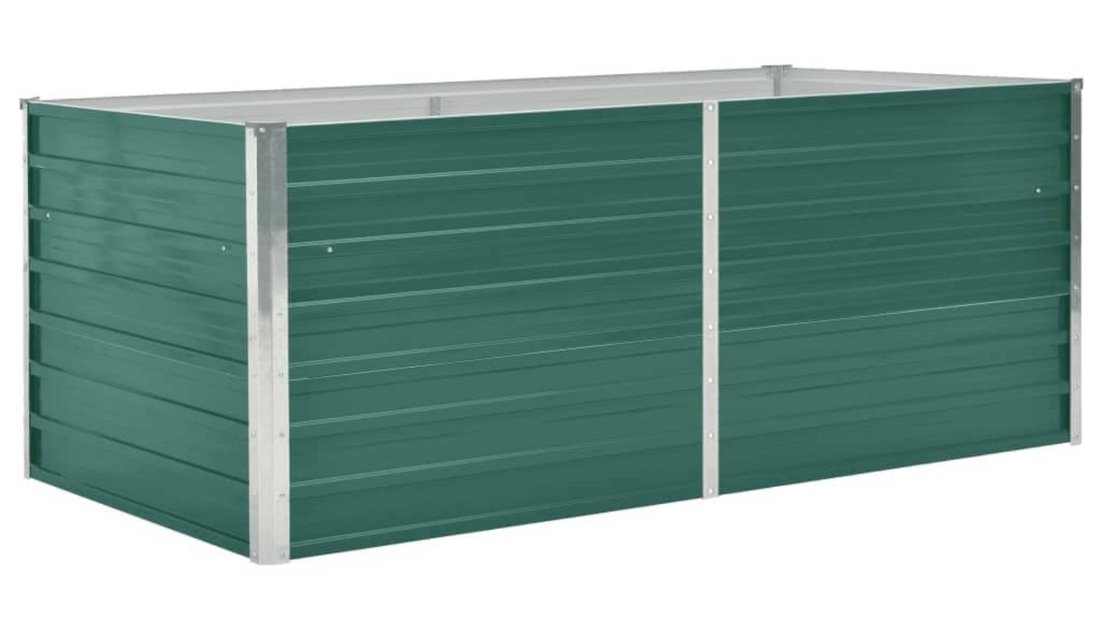 vidaXL Galvanised Steel 160 x 80 x 45cm Raised Garden Bed - Green