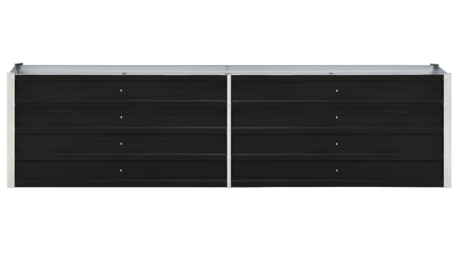vidaXL Galvanised Steel Anthracite Garden Raised Bed - 240 x 40 x 45cm 