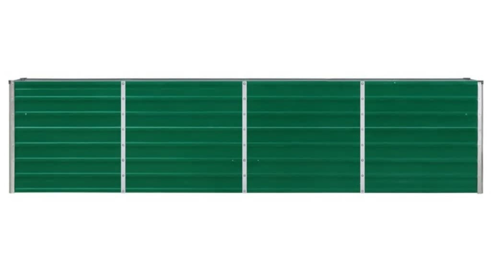 vidaXL Galvanised Steel Green Raised Garden Bed - 320 x 40 x 77cm