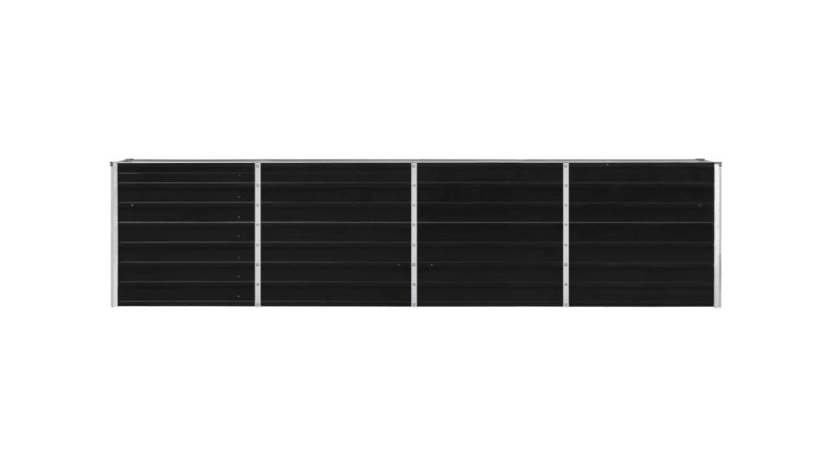 vidaXL Anthracite Galvanised Steel Raised Garden Bed - 320 x 40 x 77cm