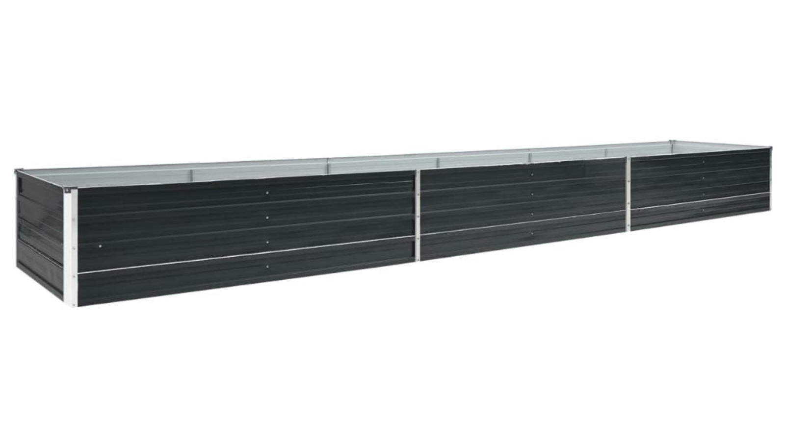 vidaXL Galvanised Steel Anthracite Garden Raised Bed - Medium