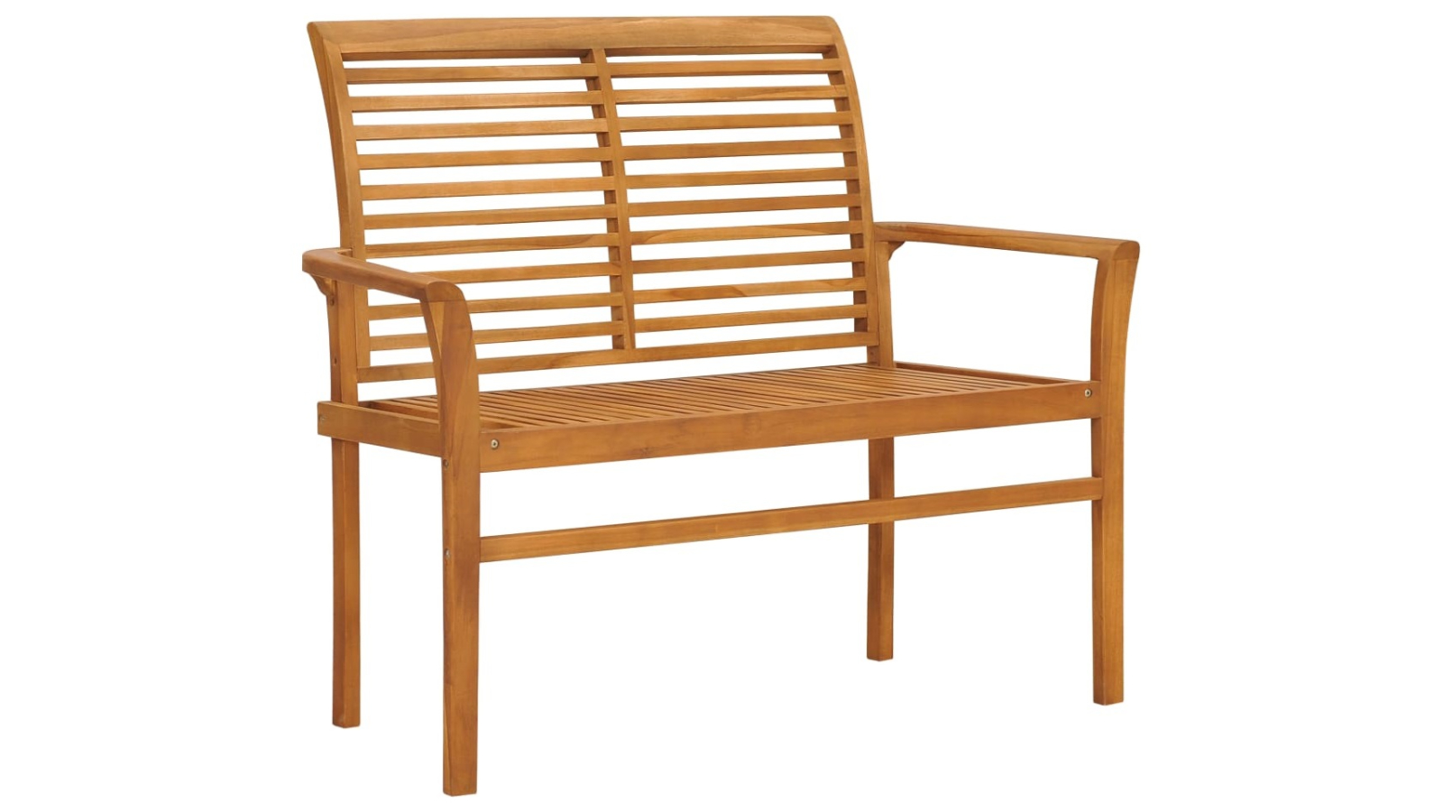 vidaXL Solid Teak Wood 112cm Garden Bench