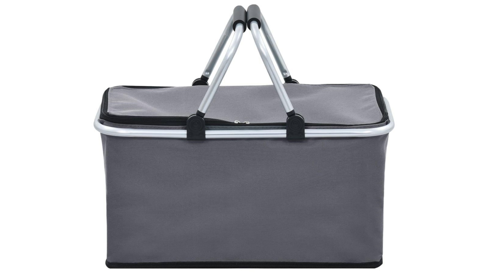 vidaXL Aluminium Foldable 46 x 27 x 23cm Cool Bag - Grey