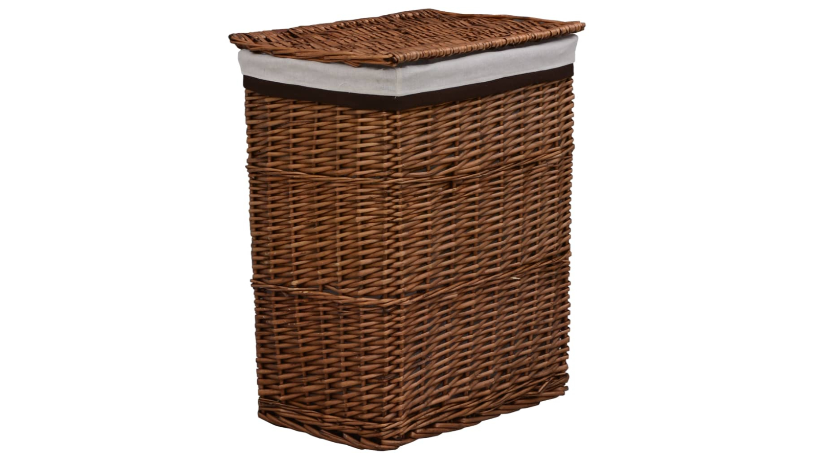 vidaXL Brown Willow Laundry Basket