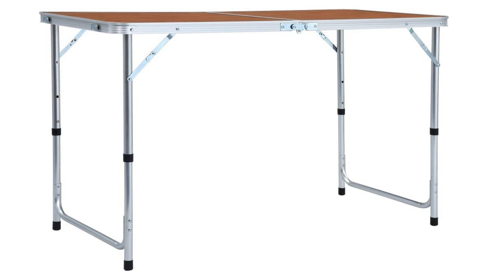 vidaXL Foldable Camping Table Aluminium - 120x60cm