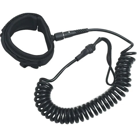 vidaXL Black SUP 10inch Coiled Leash