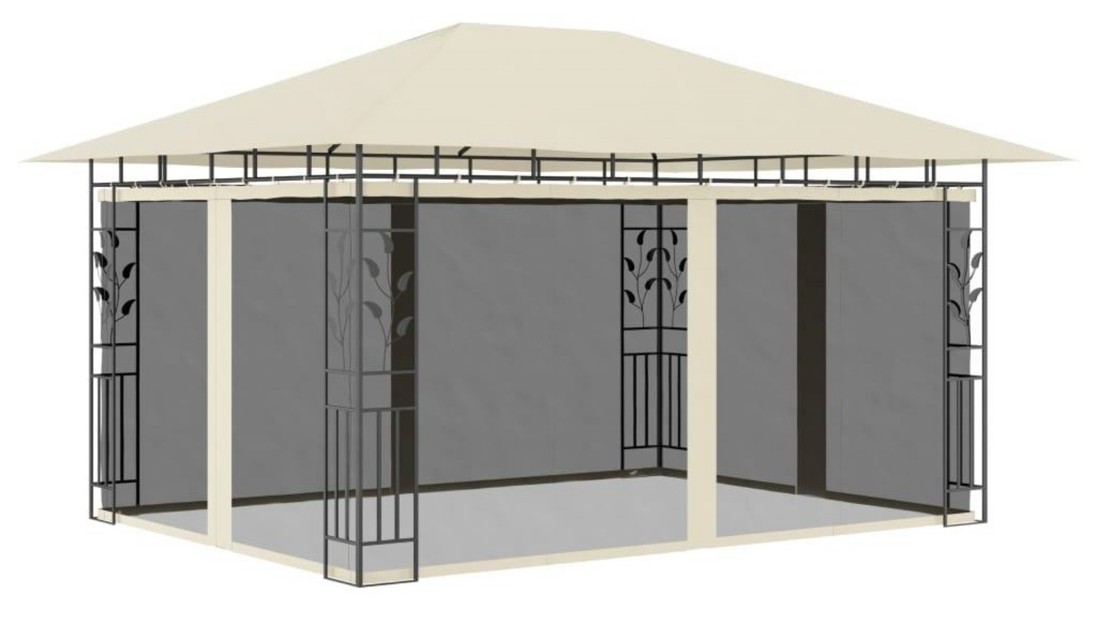 vidaXL Gazebo with Mosquito Net 180 sqm - Cream 