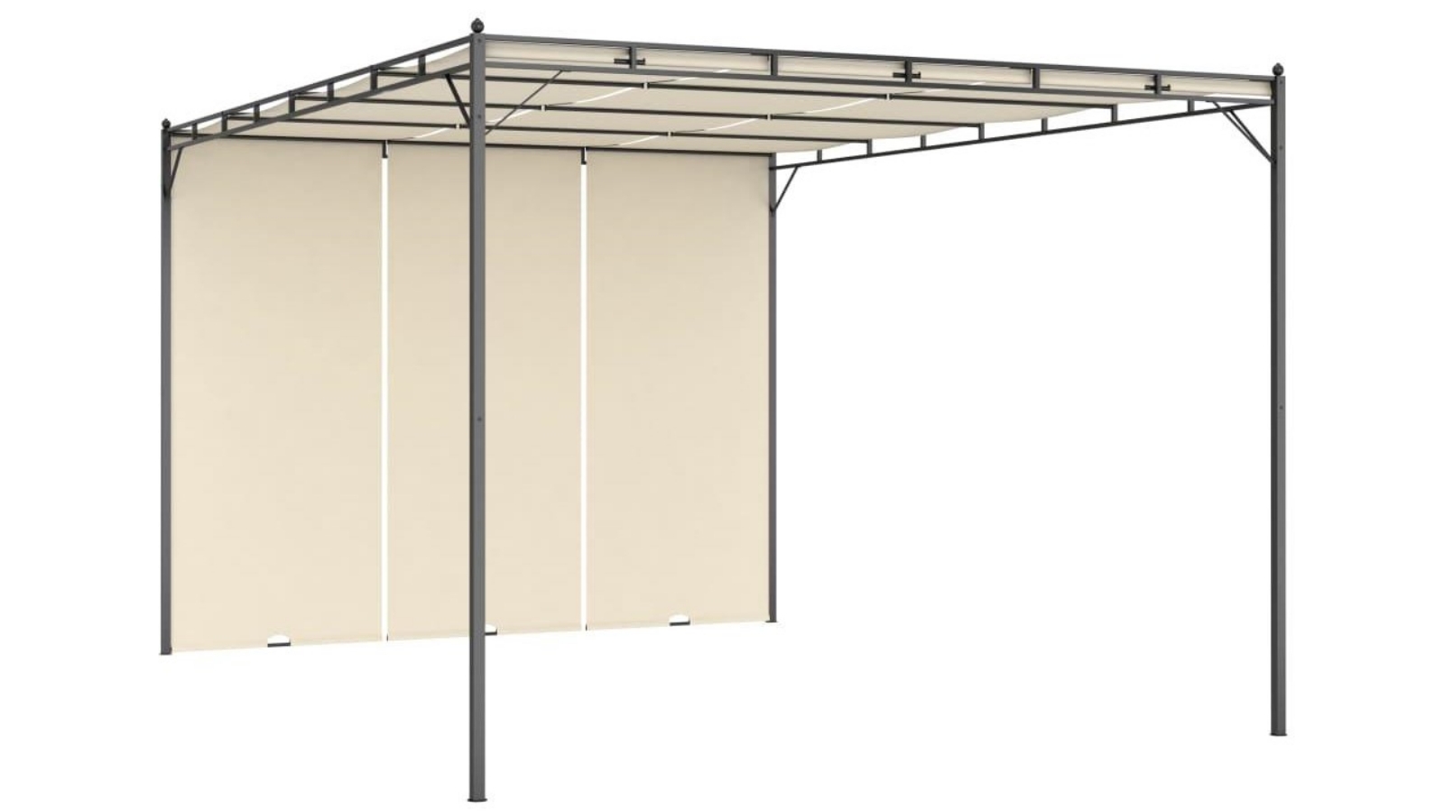 vidaXL Garden Gazebo with Side Curtain Cream - 300x400x225cm 