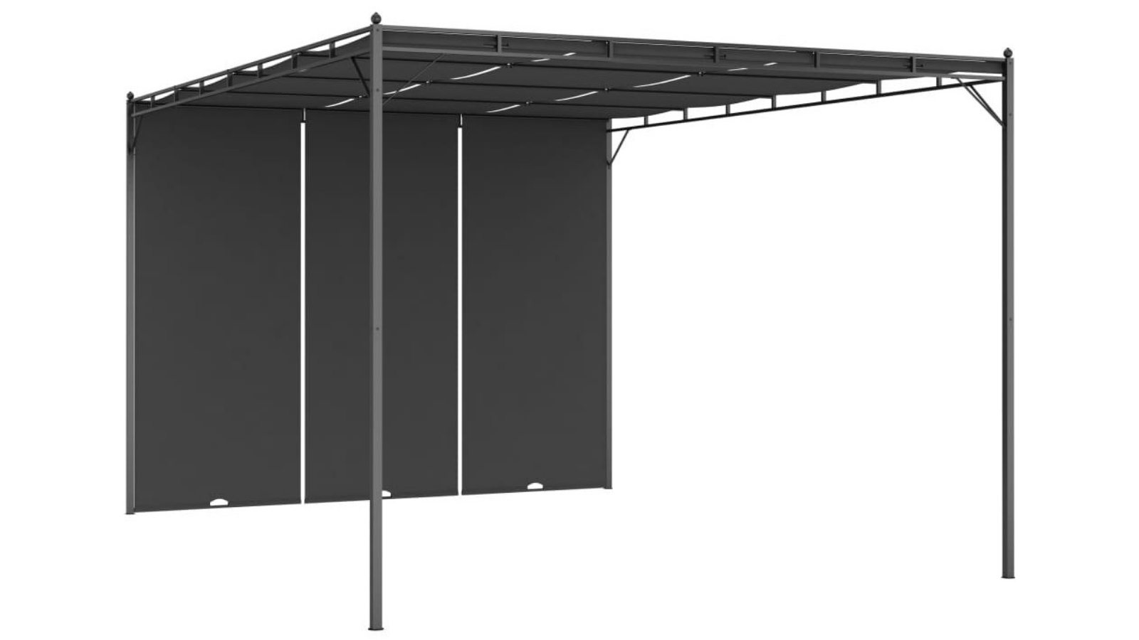 vidaXL Garden Gazebo with Side Curtain