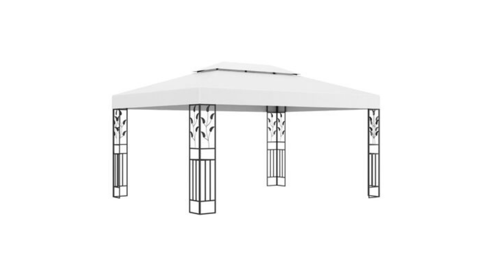 vidaXL 3 x 4 m Gazebo with Double Roof - White