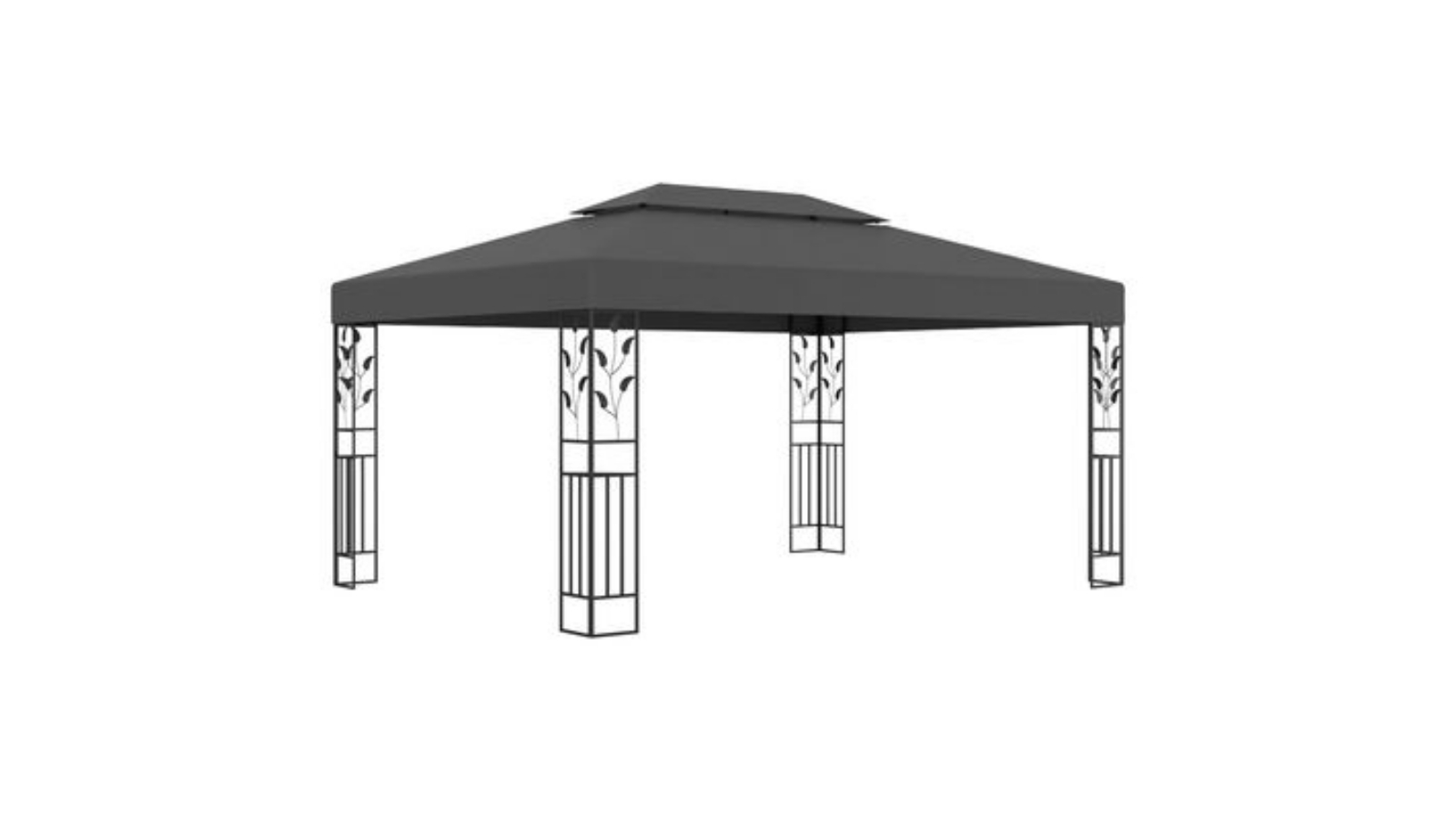 vidaXL Gazebo with Double Roof 3x4m