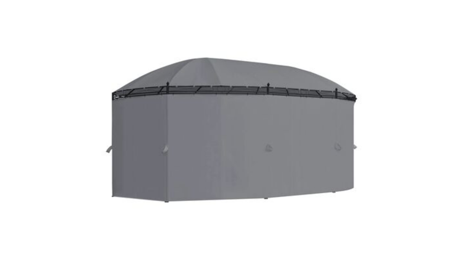 vidaXL 520 x 349 x 255 cm Gazebo with Curtains - Anthracite