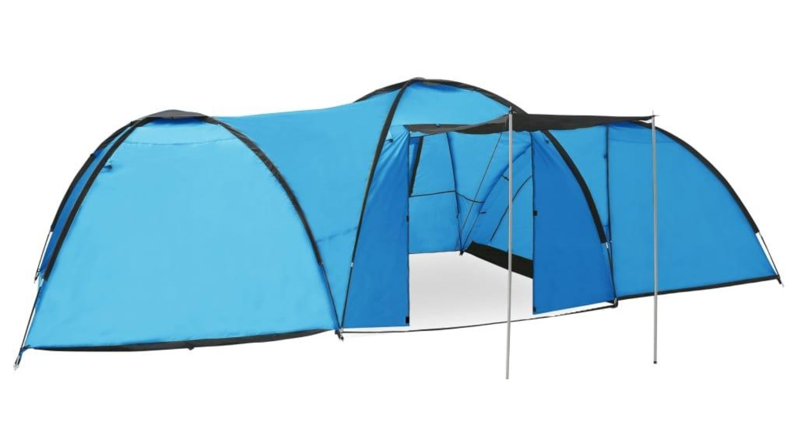 vidaXL Blue Camping Igloo Tent 8 Person - 650x240x190cm 