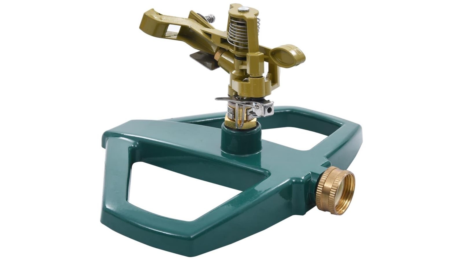vidaXL Green Metal Rotary Sprinkler - 21x22x13cm