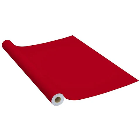 vidaXL Red PVC 500 x 90cm Self-Adhesive Furniture Film