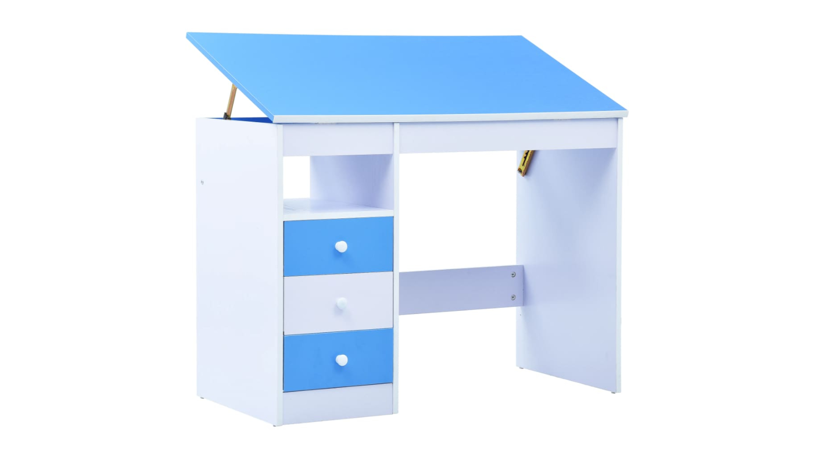 vidaXL Blue/White Tiltable Children Drawing Study Desk