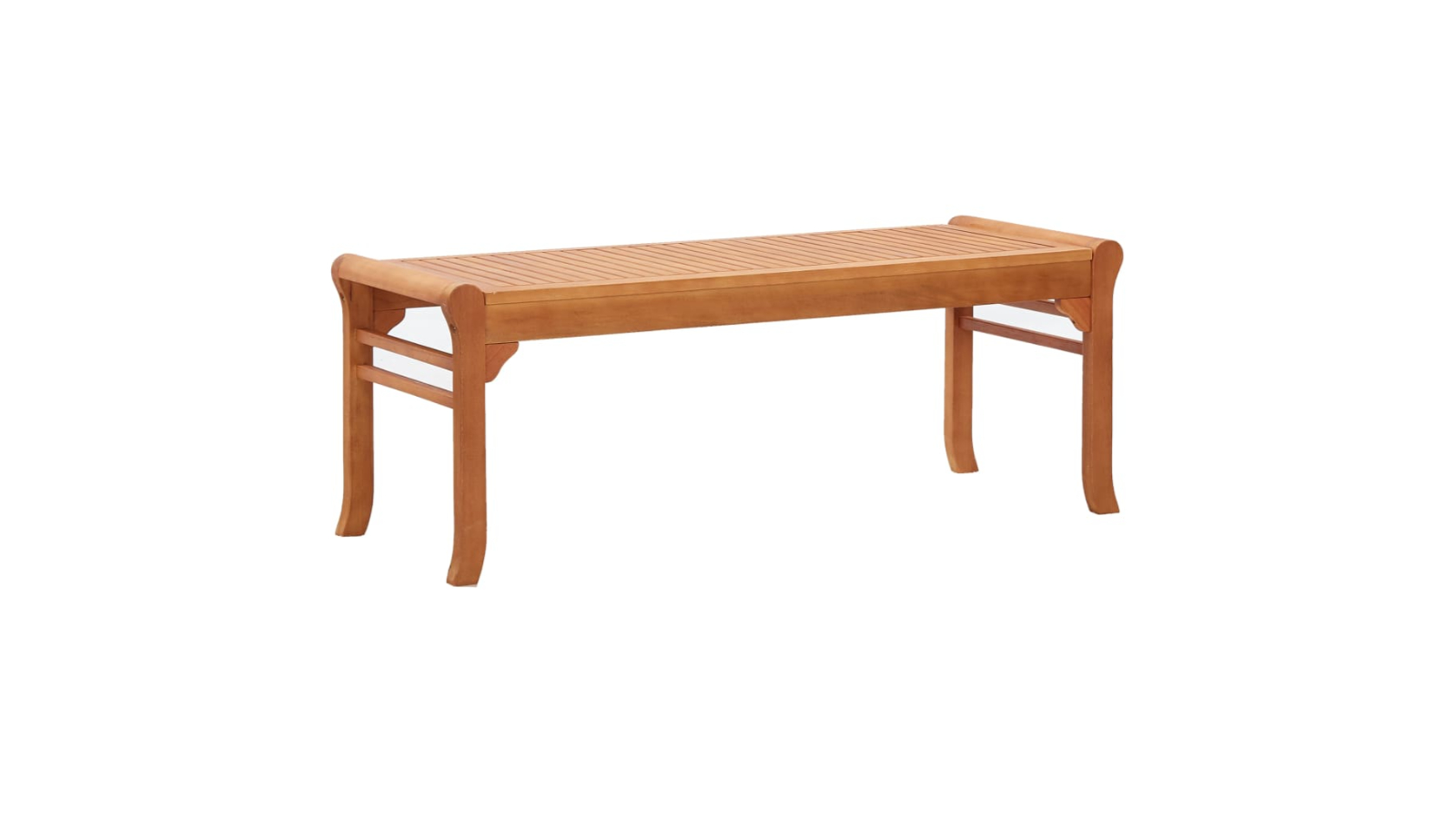vidaXL Solid Eucalyptus Wood 2-Seater Garden Bench - 120cm