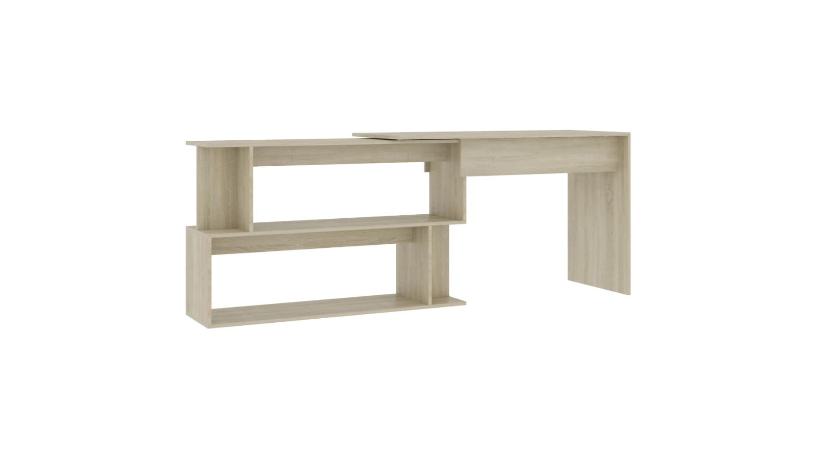 vidaXL Sonoma Oak Engineered Wood Corner Desk - 200 x 50 x 76cm