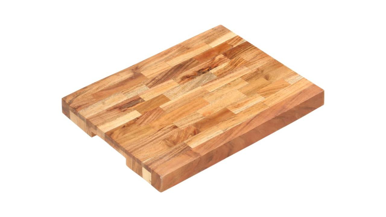 vidaXL Solid Acacia Wood Chopping Board - 40 x 30 x 4cm