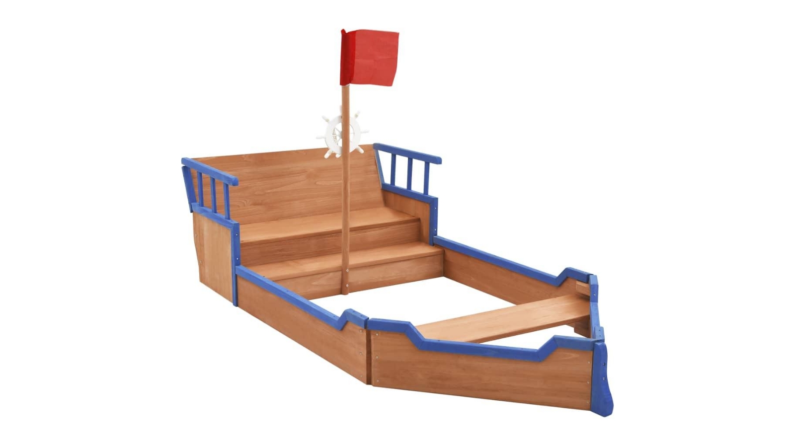 vidaXL Firwood Sandbox Pirate Ship - 190 x 94.5 x101cm