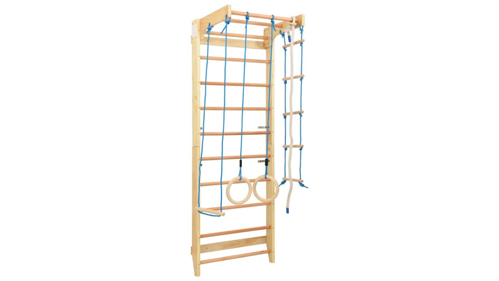 vidaXL Wood Indoor Climbing Playset with Ladders Rings Harvey Norman