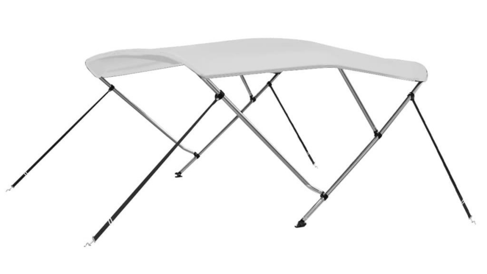vidaXL 3 Bow Bimini Top White - 183 x 160 x 137cm