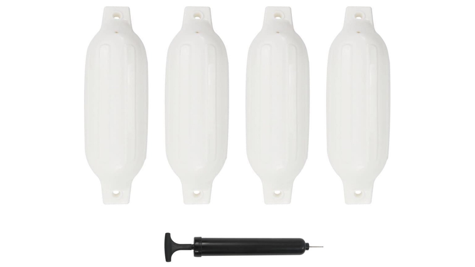 vidaXL 4 Piece PVC White Boat Bumper - 41 x 11.5cm