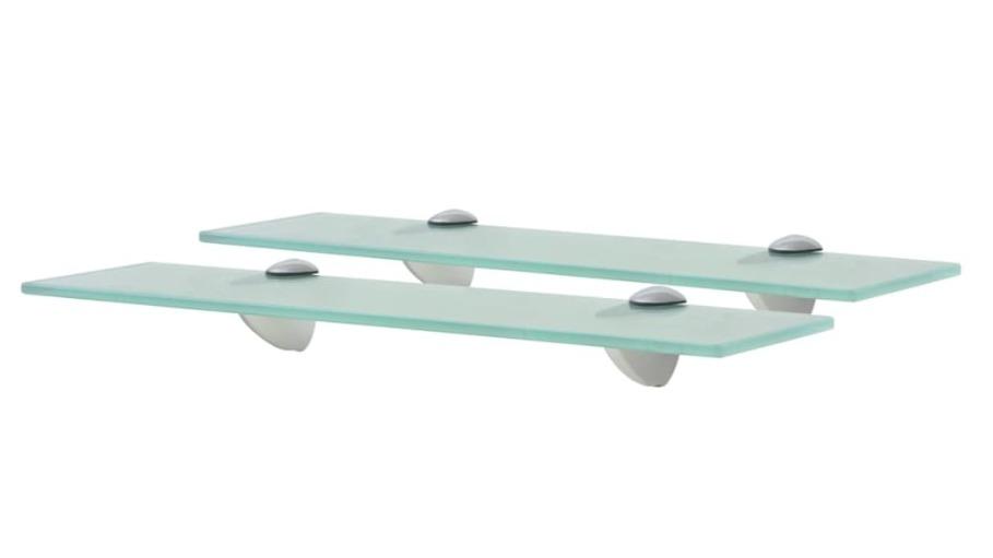 vidaXL 2 Piece 40 x 10 x 0.8cm Glass Floating Shelves