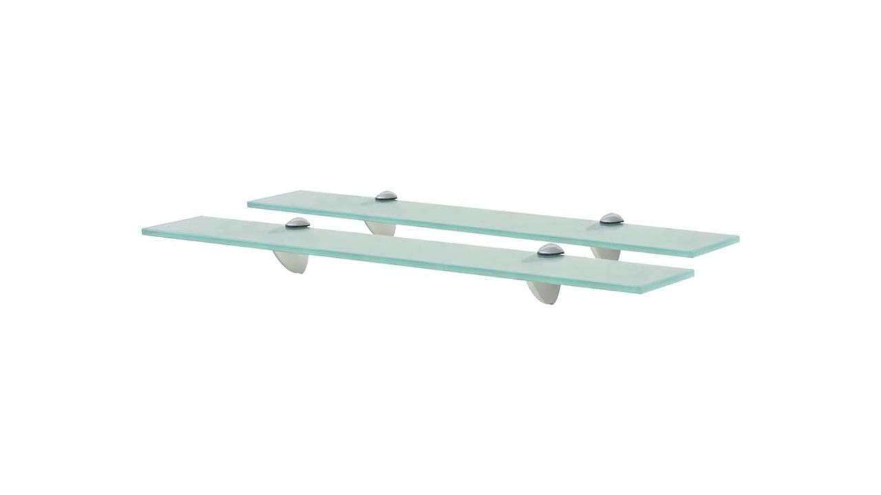 vidaXL 2 Piece Glass Floating Shelve - 60 x 10 x 0.8cm