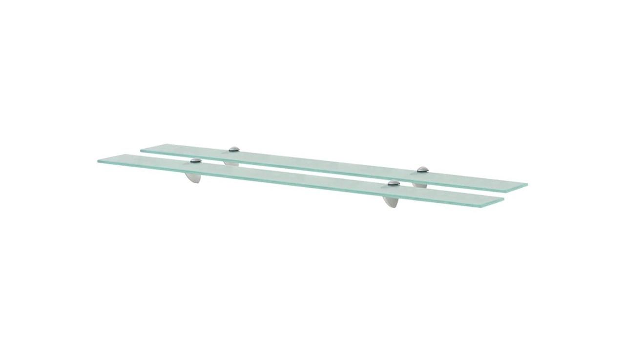 vidaXL 2 Piece Glass Floating Shelve - 100 x 10 x 0.8cm