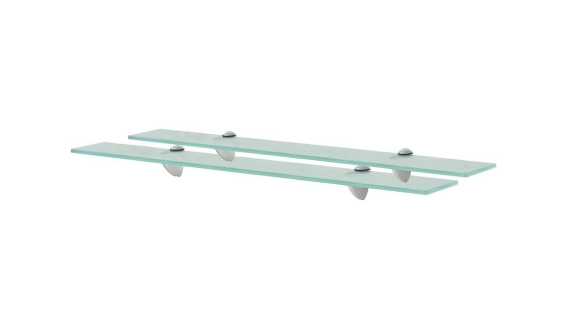 vidaXL 2 Piece Glass Floating Shelve - 70 x 20 x 0.8cm