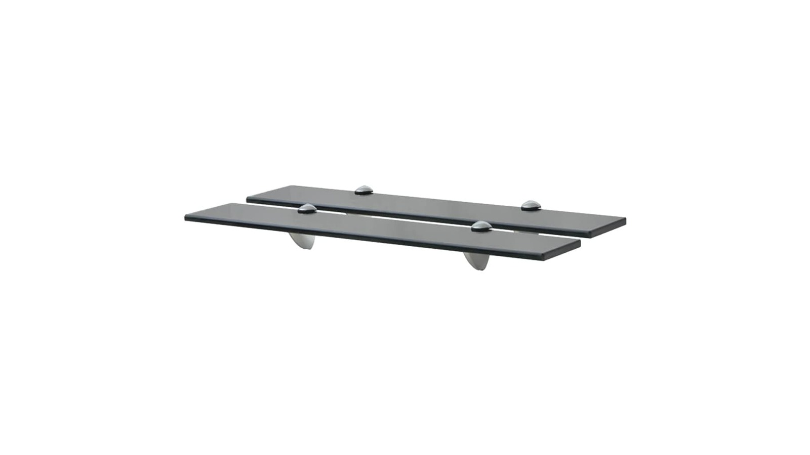 vidaXL 2 Piece Glass 60 x 20cm Floating Shelves