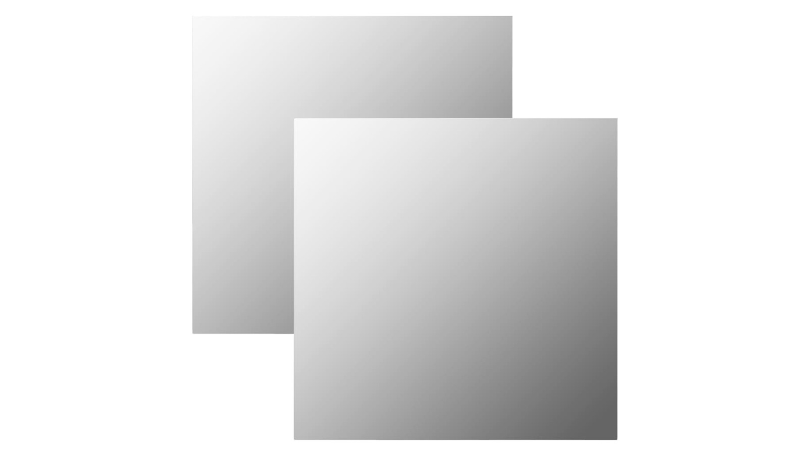 vidaXL 2 Piece Glass 50 x 50cm Square Wall Mirror