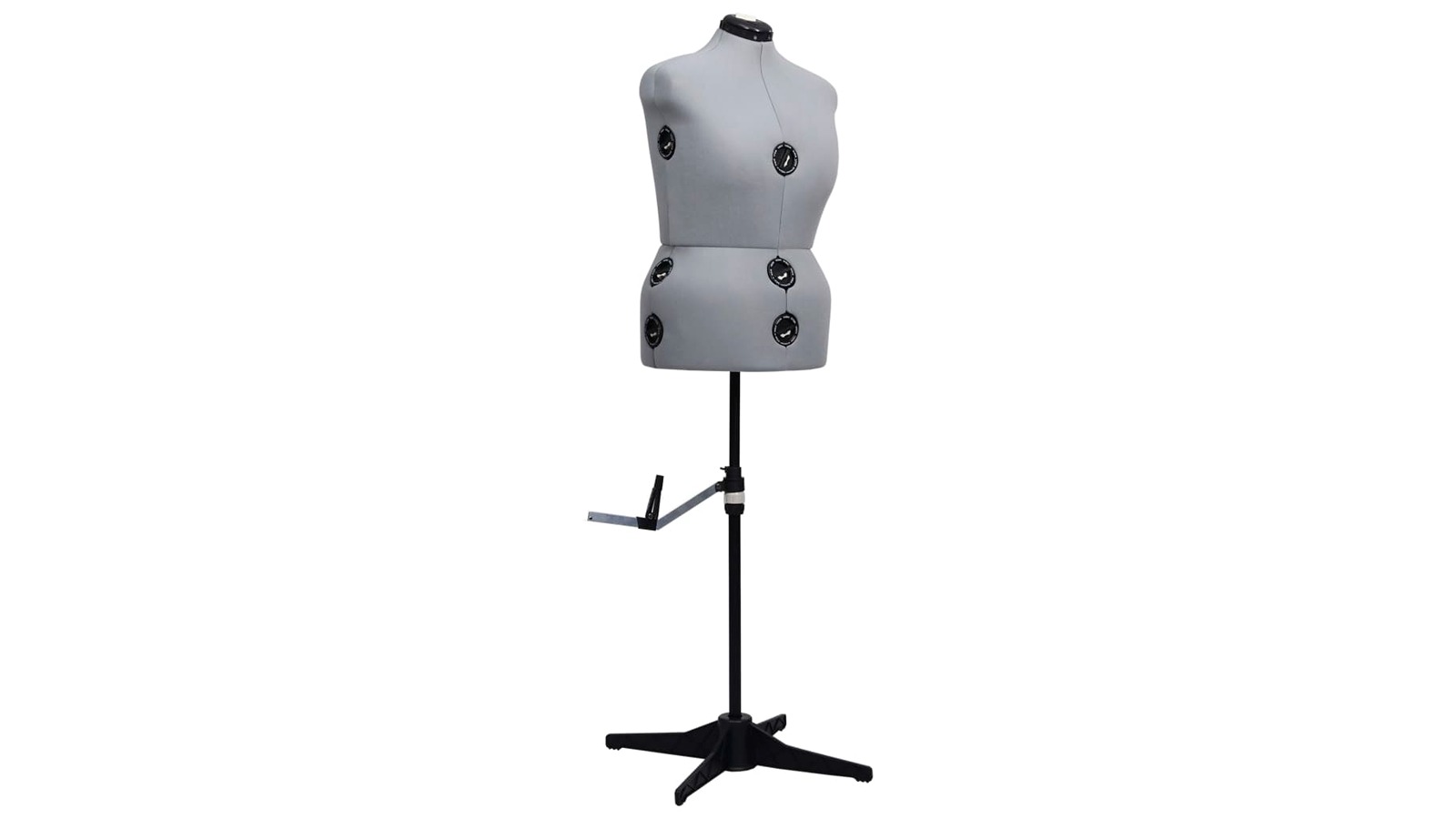 vidaXL Large Female Adjustable Dress Form - Grey