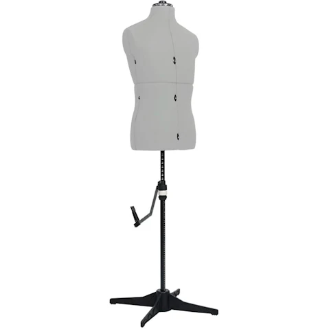 vidaXL Grey Size 37-45 Male Adjustable Dress Form