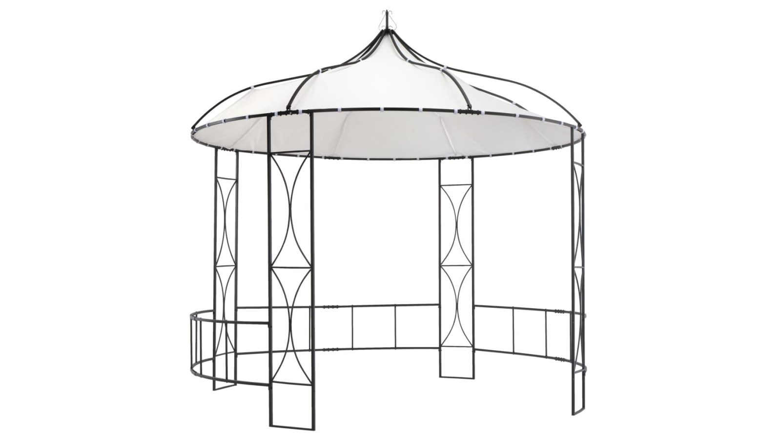vidaXL White Round Gazebo